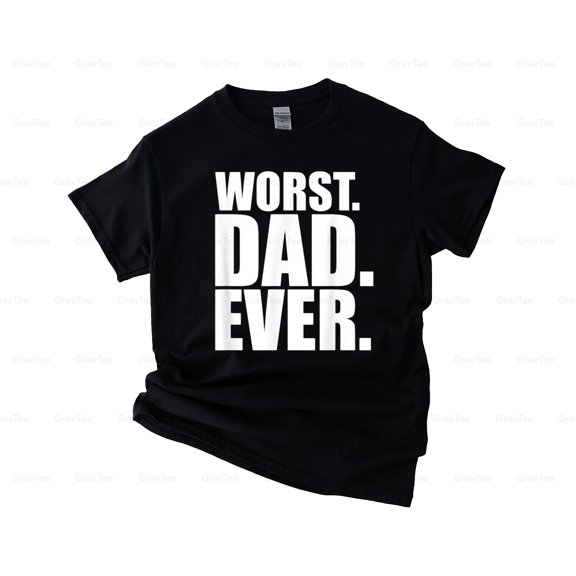 GravTee19 World's Okayest Dad Maybe Worst. Funny Father's Day Humor T-Shirt, SW, Hoodie, for Unisex, up to size 5XL.