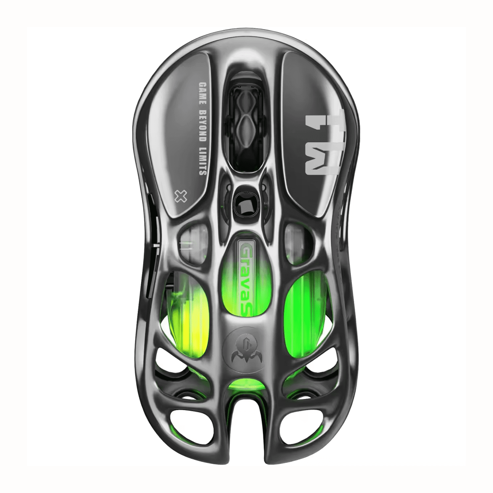 GravaStar M1 Lightspeed Wireless Gaming Mouse, Silver,Magnesium Alloy Material