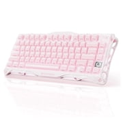 GravaStar Mercury K1 75% Wireless Mechanical Keyboard, Gasket Mount, 8000mAh Battery, Kailh Cherry Pink Linear Switches, RGB Lighting - Sakura Pink