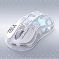 thumbnail image 1 of GravaStar Mercury M2 Wireless Gaming Mouse - PAW3395 26K DPI, 79g Lightweight Hollowed-Out Design, Tri-Mode, RGB - Opaline White, 1 of 6