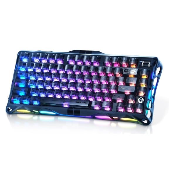 GravaStar Mercury V75 HE 75% Hall Effect Magnetic Switch Gaming Keyboard – RGB Backlit, Adjustable Actuation, 8000Hz Polling, Wired USB-C – Stealth Black
