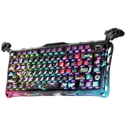 GravaStar Mercury V75 Pro 75% Hall Effect Magnetic Switch Gaming Keyboard Wired, Hot-Swappable, 8000Hz Polling, Gasket Mount, Dual-Zone RGB, Semi-Aluminum Neon Graffiti