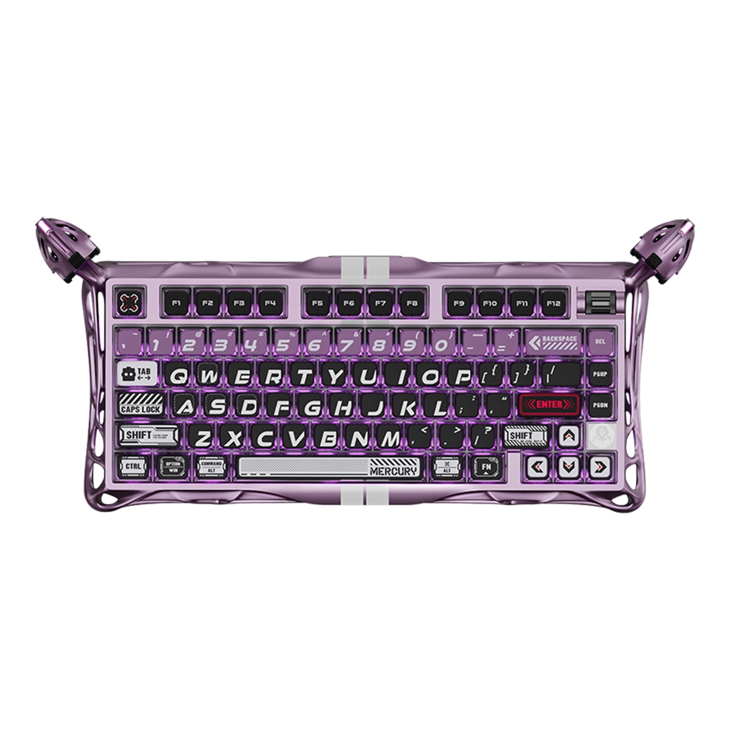 GravaStar Mercury V75 Pro 75% Magnetic Switch Gaming Keyboard – 8000Hz Polling, Rapid Trigger, Adjustable 0.1-3.5mm, Dual RGB – Iron Purple