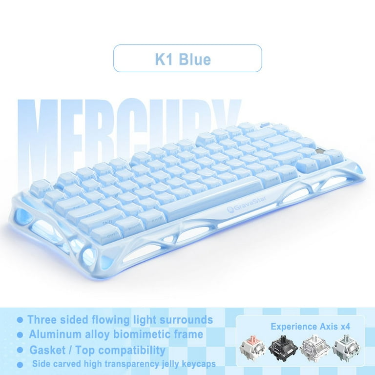 Gravastar Wireless gaming keyboard backlight effect - Mercury K1