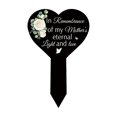 thumbnail image 1 of Grave Decorations, Memorial Garden Decor, Outdoor Garden Decor, Stainless Steel Pet Memorial Stake Plaque, 12X7 Inch Heart Shaped in Remembrance Mother Design 1 Pc Ground Stake, 1 of 7
