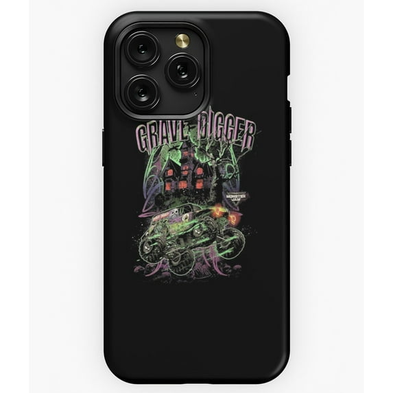 Grave Digger Castle Racing Vintage Monster Jam A1931 Phone Case for iPhone 11 to 17 Pro Max