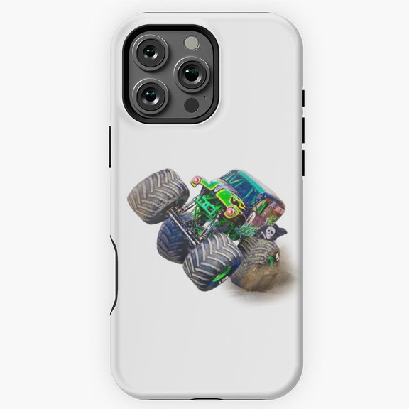 Grave Digger Monster Truck Jam Fan Phone Case for iPhone 16 15 14 13 12 11 Pro Max - Minimalist Phone