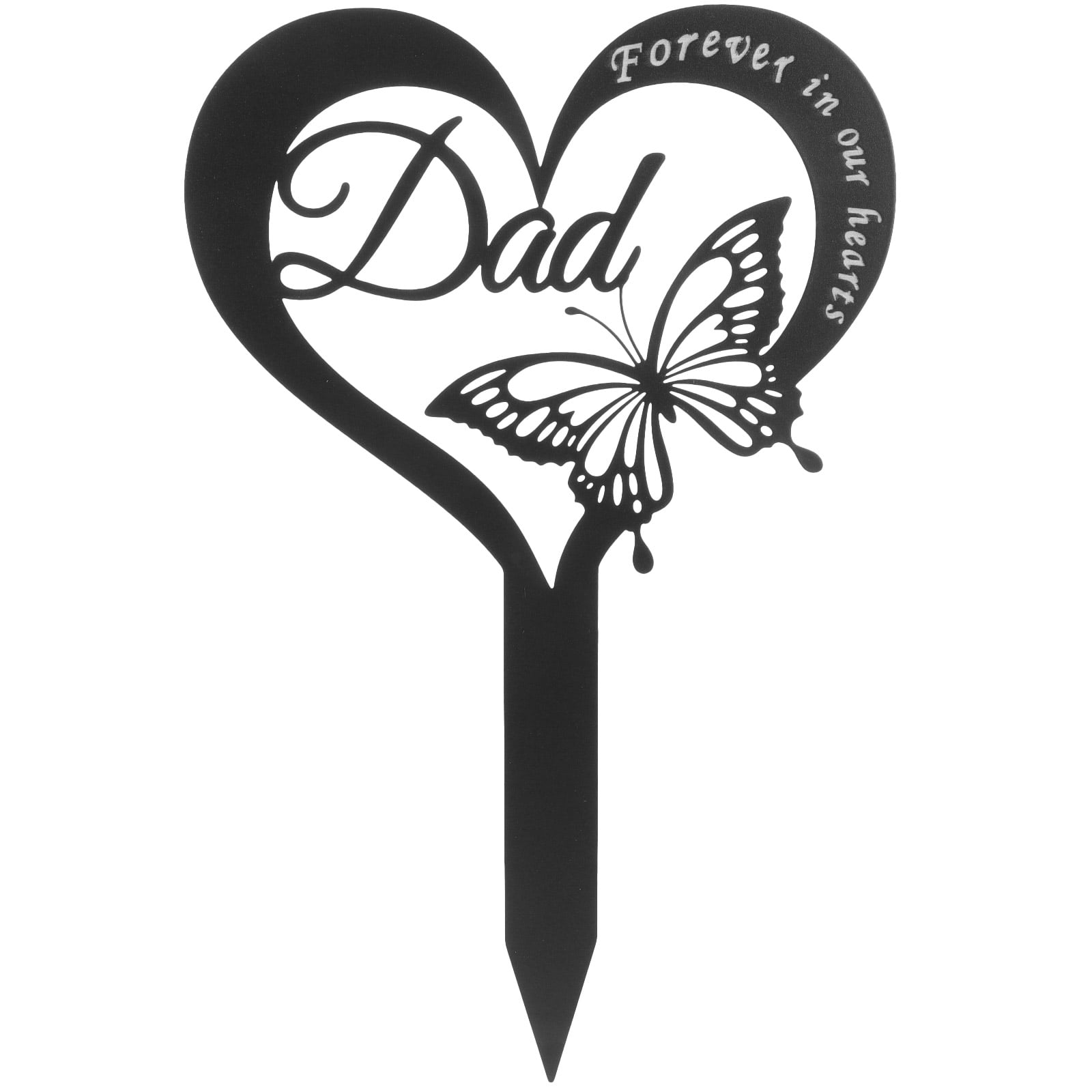 Grave Garden Stake Heart Shaped Pile for The Sign Decorate Cemetry