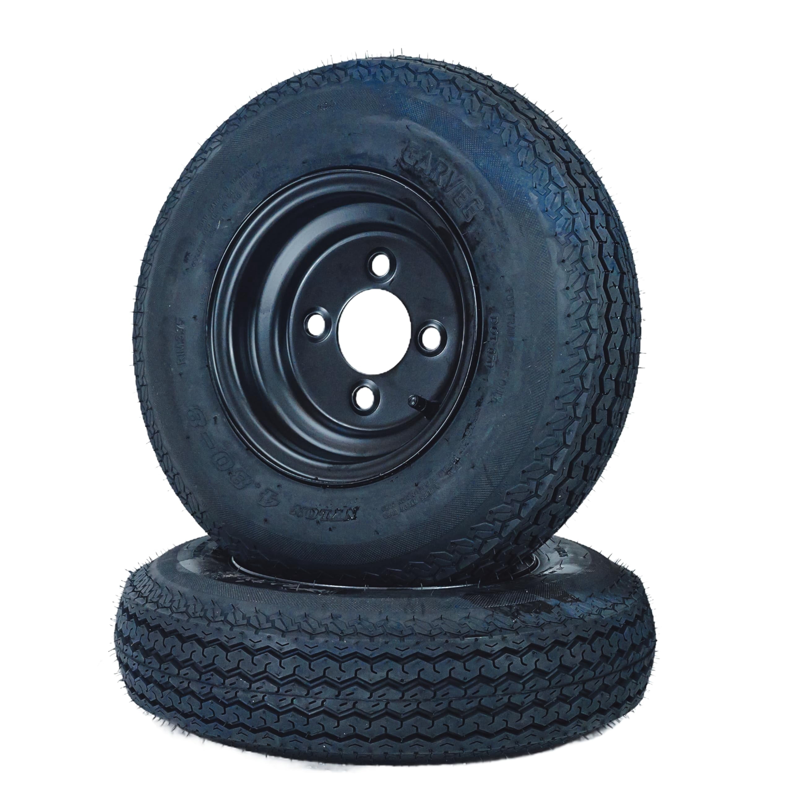 Gravee 2-Pack Trailer Tire on Rim 4.80-8 480-8 4.80x8, 4 Lug on 4 in ...