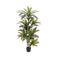 thumbnail image 1 of Gravee Artificial Dracaena Plant Indoor,4ft/5ft Tall Decorative Fake Tree In Pot With Adjustable Branches And Leaves,Artificial Silk Tree For Living Room Home Office Decor, 1 of 7