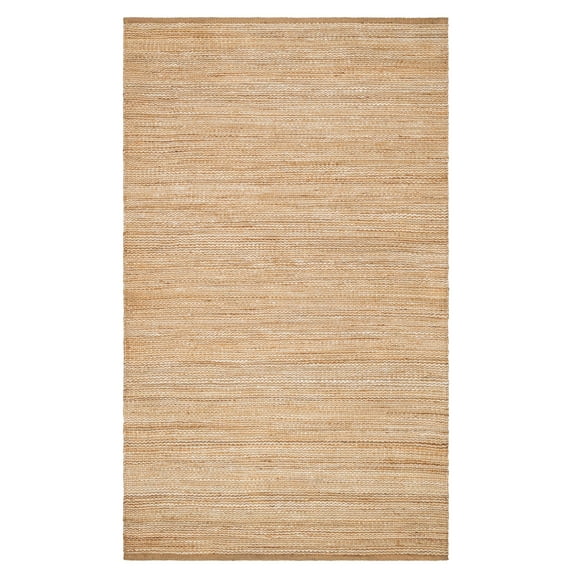Gravel Ivory/Natural Handwoven Jute Rug, 4' x 6'