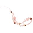 Gravel Mobile Phone Hanging Chain Decorate Charm Wooden Beads Stone