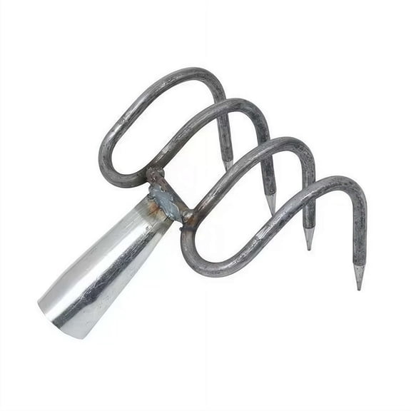 Gravel Rake, Multi-Purpose Curved Iron Rake, Perfect for Beach Shell Digging, Gardening, Soil Turning, Leaf Cleaning and Peanut Harvesting