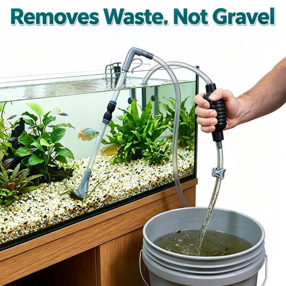 Gravel Vacuum for Aquarium, Fish Tank Cleaner, 6.9ft Fish Tank Siphon, Quick & Easy Waste Removal or Water Changes, Effectiveness, Value for Money, Ease of Use