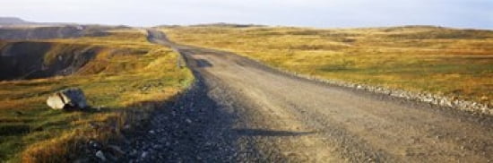 Gravel road passing through a landscape Cape Bonavista Newfoundland Newfoundland and Labrador Canada Canvas Art - Panoramic Images (36 x 12)