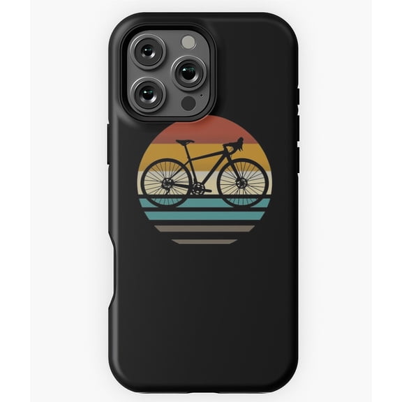 Gravelbike Bicycle Bikepacking Retro Phone Case for iPhone 16 15 14 13 12 11 Pro Max