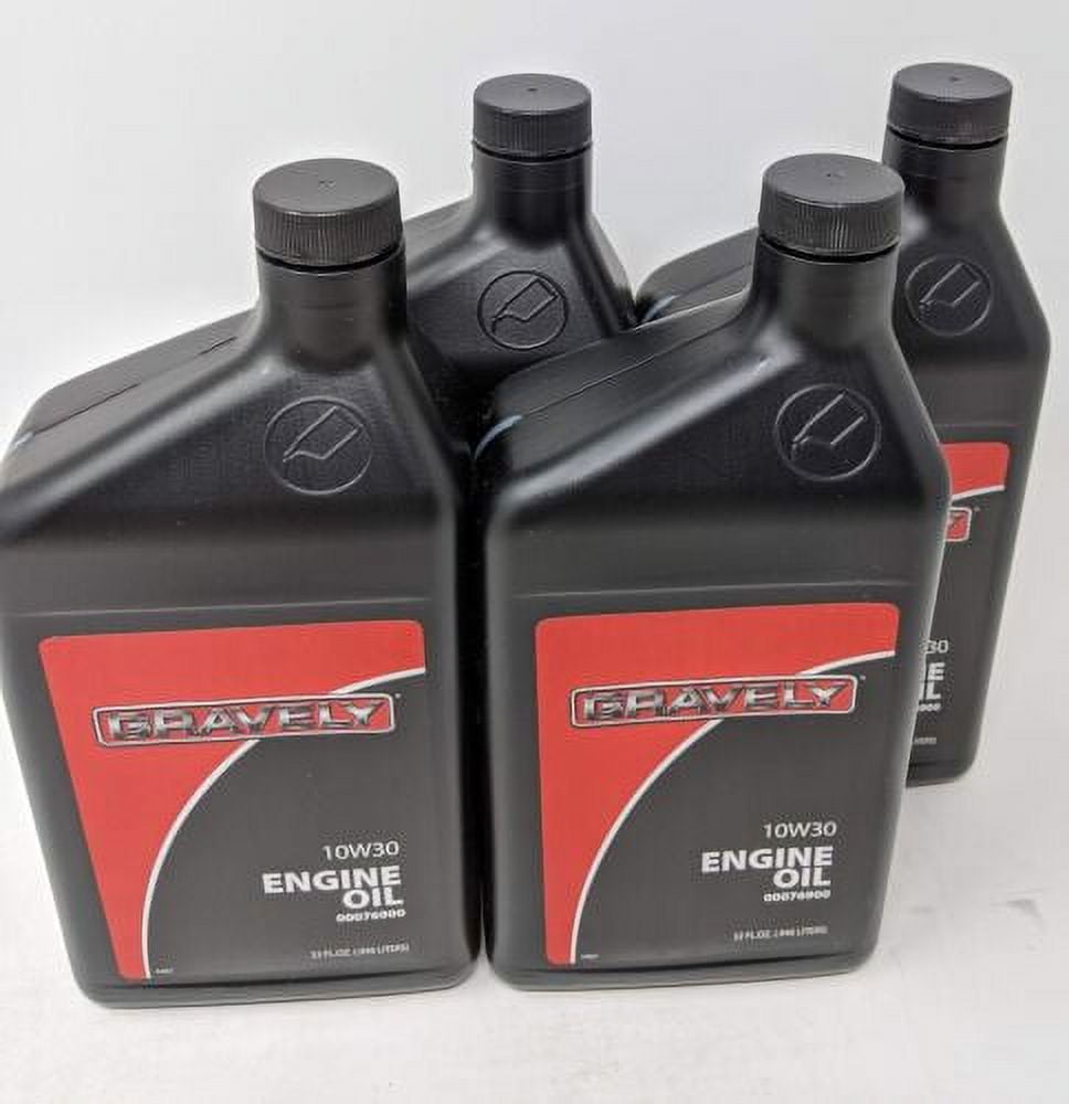 Gravely 00076900 10W30 4Cycle Engine Oil Quart (4Pack)