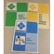 Gravely 800 Series 810 812 814 816 Parts Owners Operators Shop Repair Manual Set