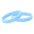 thumbnail image 1 of Graves Disease Awareness Light Blue Silicone Bracelets (2 Bracelets), 1 of 5