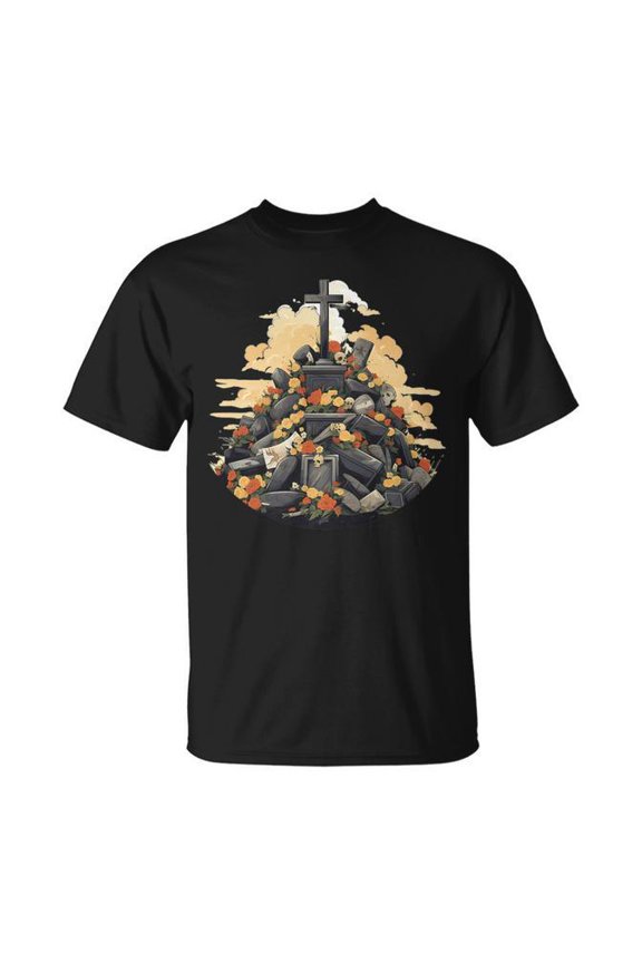 Graves With Cross For Halloween Party And Grave Lovers T-Shirt Size S-5XL