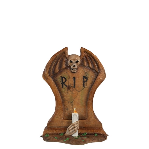 Gravestone One Candle Life Size Statue