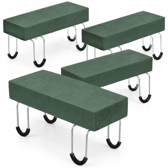 Greavstone Gravestone Saddle 4 Pcs Rustproof Galvanized Cemetery Headstone Saddle ...