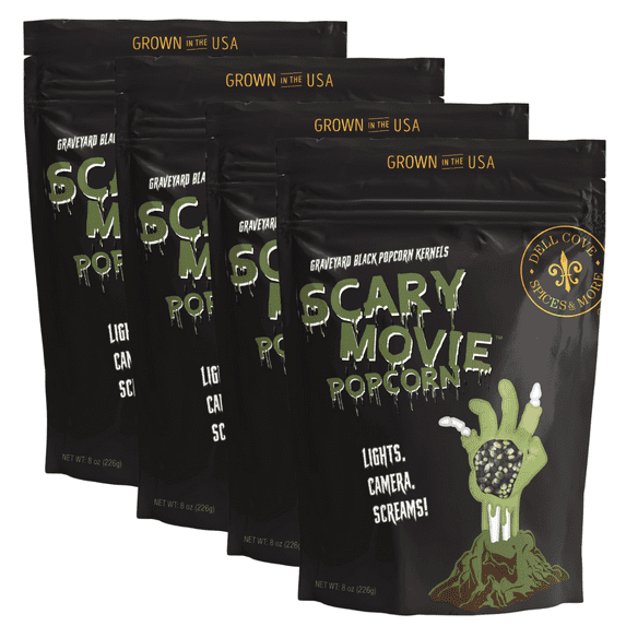 Graveyard Black Popcorn Kernels - Perfect for Scary Movie Nights & Gourmet Popcorn Makers - Dell Cove Spices, 2 lbs