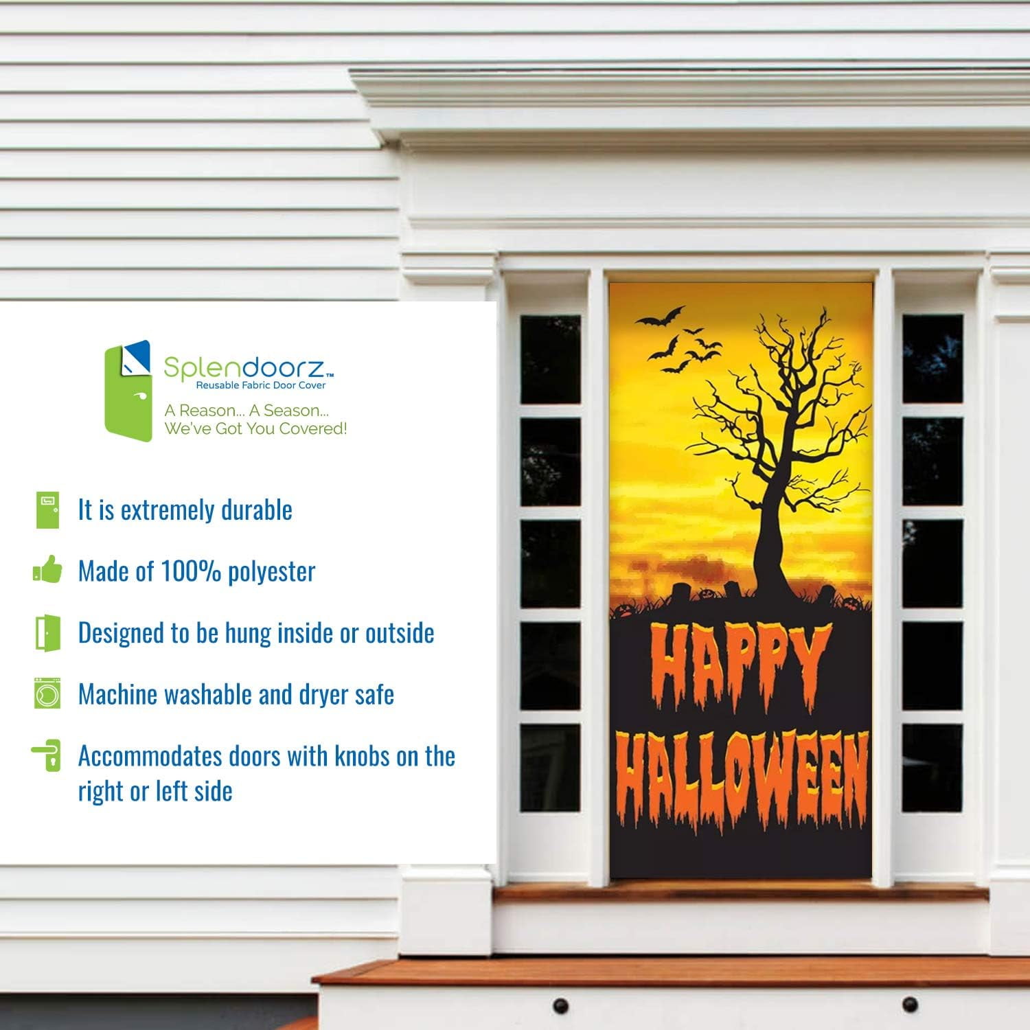 Graveyard Door Cover (36"x80") Made of Premium Durable Fabric so i