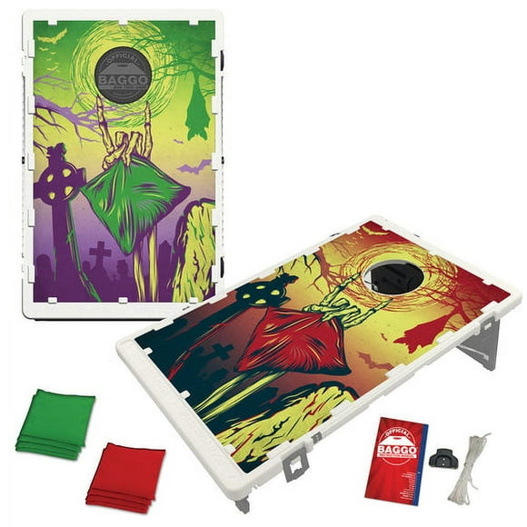 Graveyard Rocker Halloween Zombie Portable 2x3 Bean Bag Toss Cornhole Style Game by BAGGO