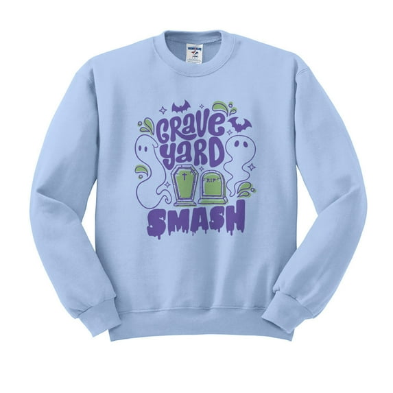 Graveyard Smash Sweatshirt Unisex X-Large Light Blue