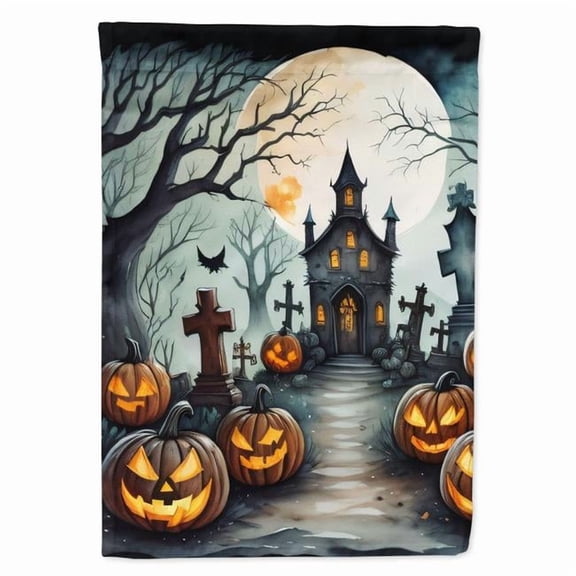 Graveyard Spooky Halloween House Flag