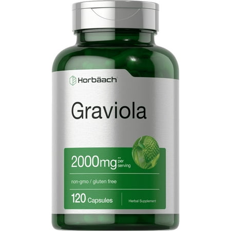 Graviola Capsules | 2000mg | 120 Pills for Men and Women | by Horbaach