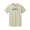 thumbnail image 1 of Gravity Athletics Water-Based Kids Cotton T-Shirt - Natural/Green Ink - Large, 1 of 1
