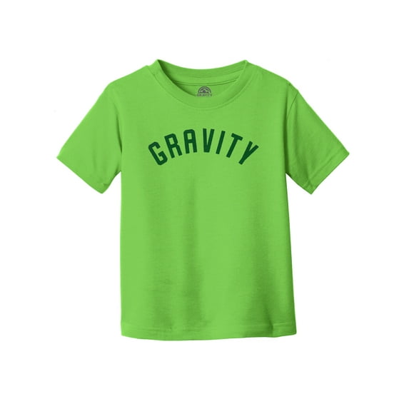 Gravity Athletics Water-Based Screen Toddler T-Shirt - Lime/Green Ink - 2T