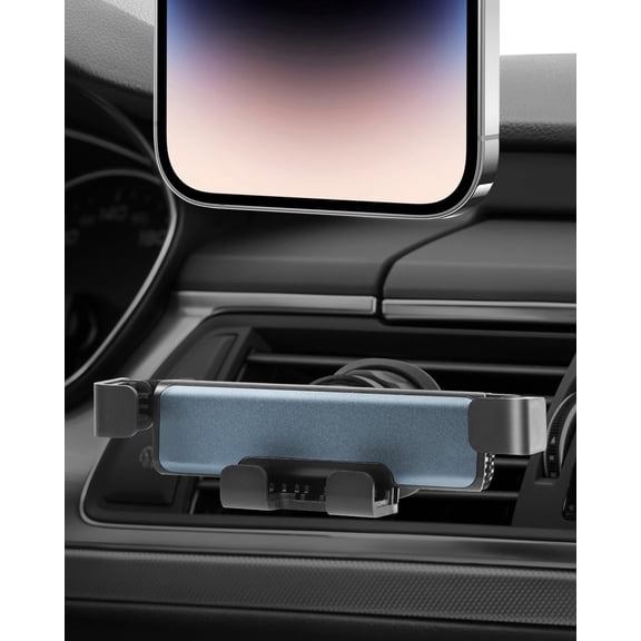Gravity Auto Lock Car Phone Mount with Clip Hook & 360 Rotation - Universal Vent Hook Holder for Dashboard/Air Vent Mounting (Fits 4.7-7.2" Smartphones) 827002