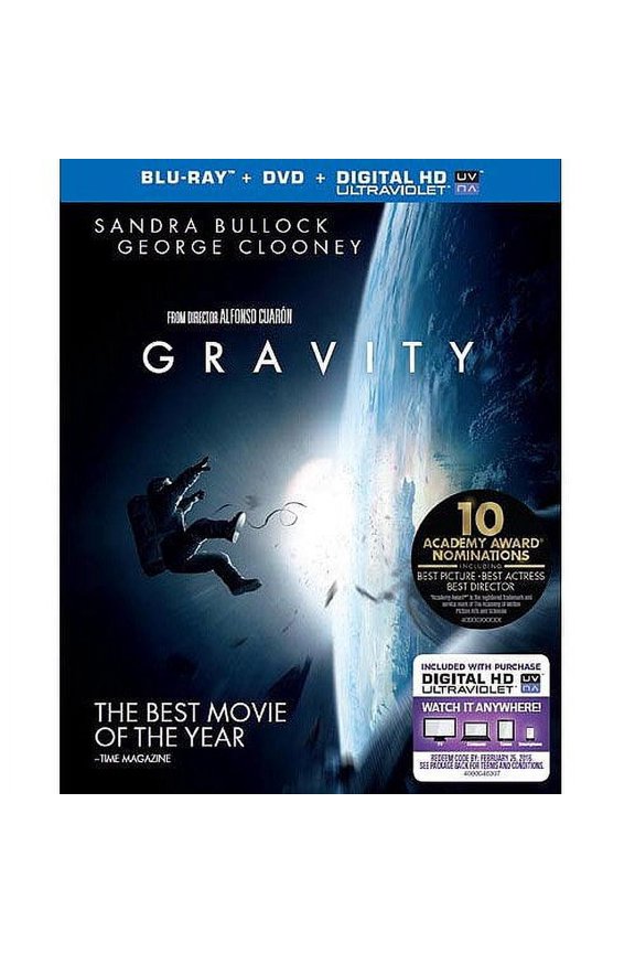 Gravity (Blu-ray + DVD + Digital HD) (Walmart Exclusive) (VUDU Instawatch Included)
