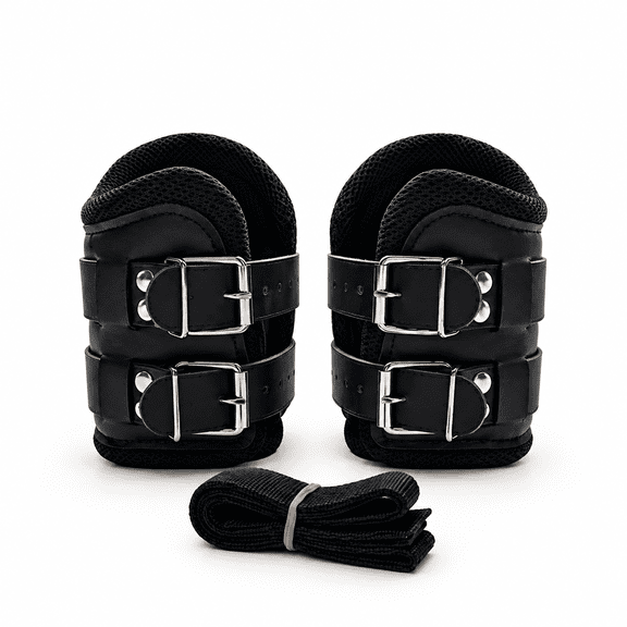 Gravity Boots with Breathable Mesh Cushion & 6.5ft Safety Strap, Black