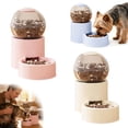 thumbnail image 1 of Gravity Cat Feeder, Automatic Dog Feeders, Dog Feeder Dispenser, Gravity Automatic Dog Cat Feeder Station, Dry Food Storage Container Bowl for Adult Dogs _ White, 1 of 6