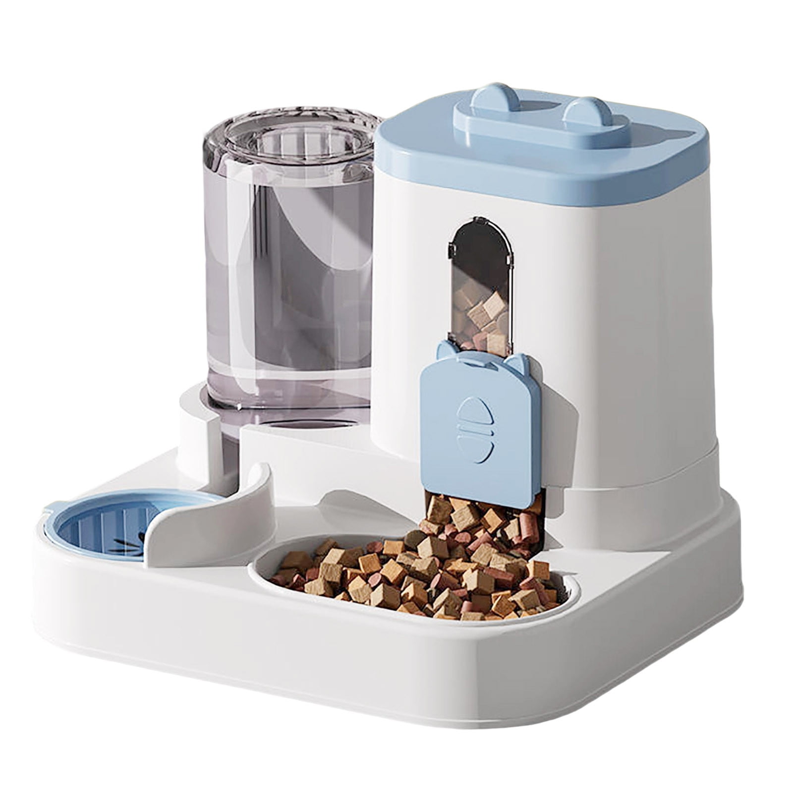 Gravity Cat Feeder and Water Dispenser, 2 in 1 Automatic Cat Feeder, Large Capacity Self Feeding for Small Medium Dog Puppy Kitten