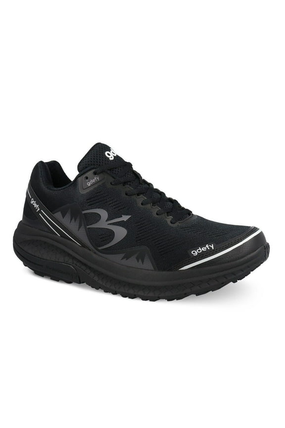 Mighty Walk Shoes Mens Wide/Medium Black Comfort Ortho