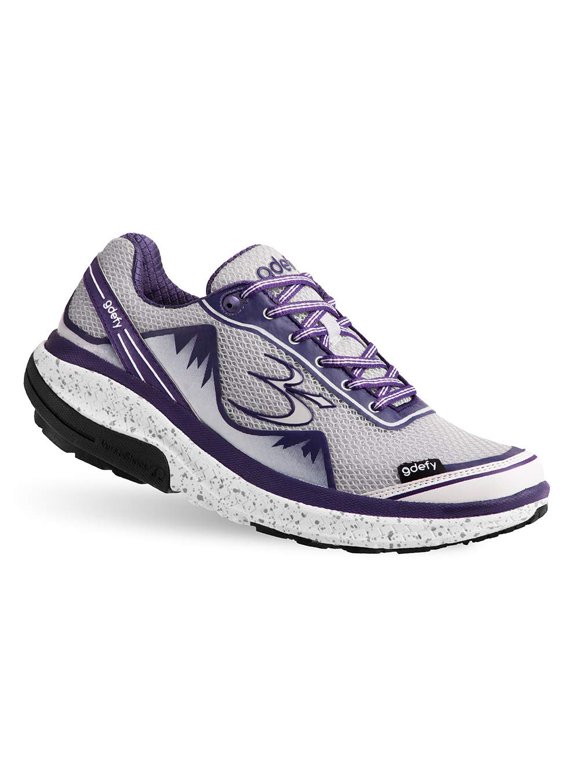 Gravity Defyer TB9024FWP: Womens Mighty Walk White/Purple Sneakers (9 B(M) US Women)