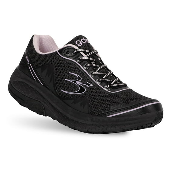 Gravity Defyer Women's G-Defy Mighty Walk Athletic Sneakers (Black/Purple, 9.5 B(M) US Women)