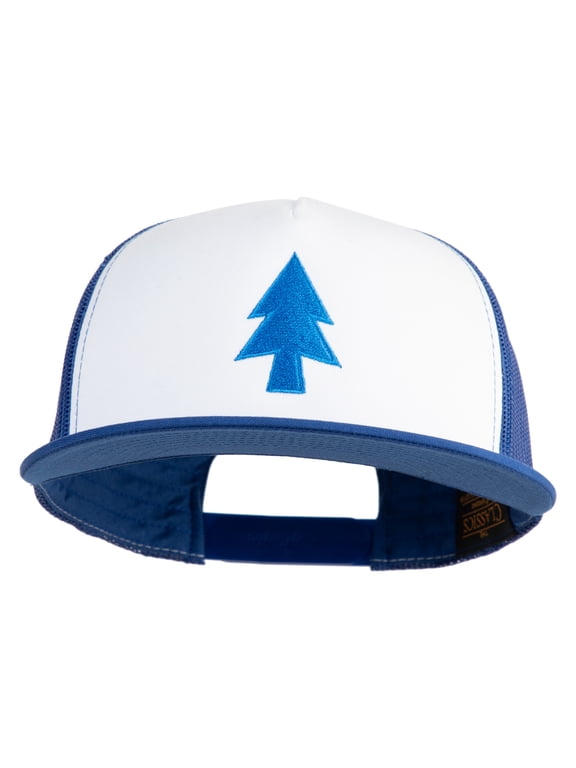 Gravity Dipper Pine Tree Embroidered Classic Trucker Cap - Royal OSFM