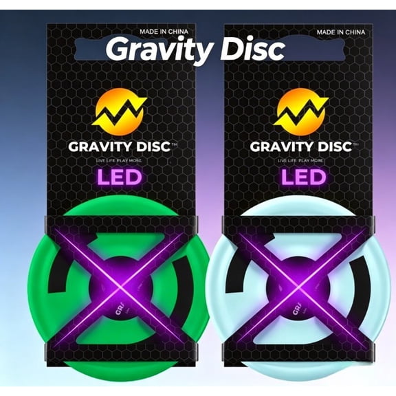 Gravity Disc NightFlight 2 Pack Lightweight Portable Throwing Discs That Fit In Any Pocket For On The Go Entertainment Stress Relief And Active Recreation
