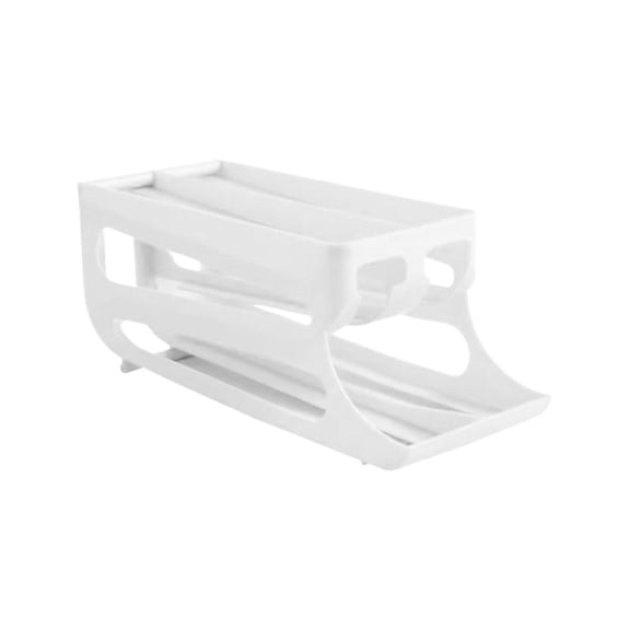 Gravity Egg Dispenser, 60-Egg Rolling Storage Rack for Refrigerator, Space-Saving Plastic Organize