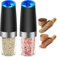 Gravity Electric Pepper and Salt Grinder Set, Adjustable Coarseness