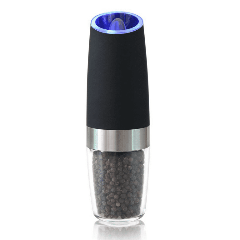 Gravity Electric Pepper and Salt Grinder Set,Battery Powered, One Hand Automatic Operation, Stainless Steel Copper - Plastic Spray Battery (Single