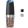thumbnail image 1 of Dompilc Gravity Electric Salt & Pepper Grinder – Battery-Powered (6 AAA Each), Adjustable Roughness, LED Light, 1 of 8