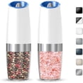 thumbnail image 1 of Dompilc Gravity Electric Salt & Pepper Grinder Set – Battery-Powered (6 AAA Each), Adjustable Roughness, LED Light, 1 of 8