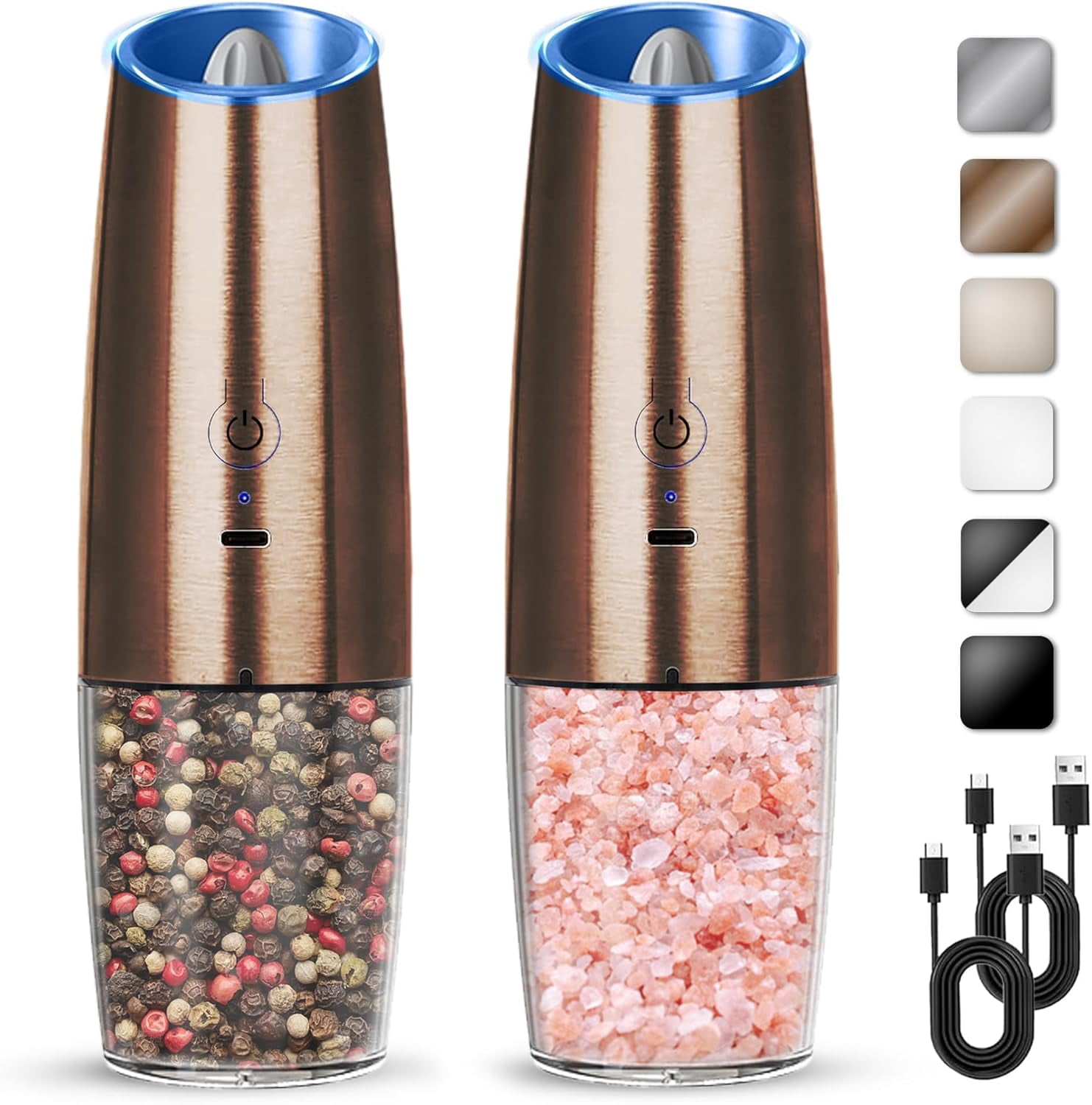 Gravity Electric Salt And Pepper Grinder Set, Automatic Salt And Pepper ...